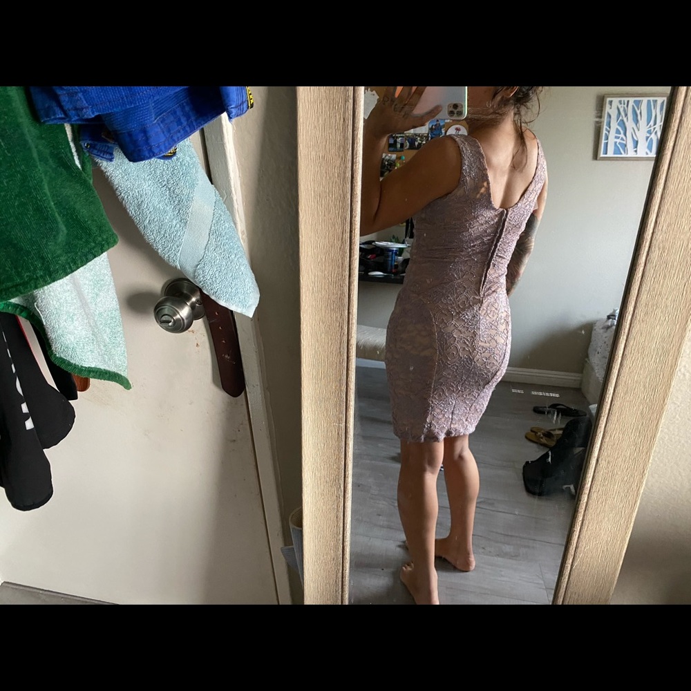 Purple/ tan dress - Picture 5 of 5